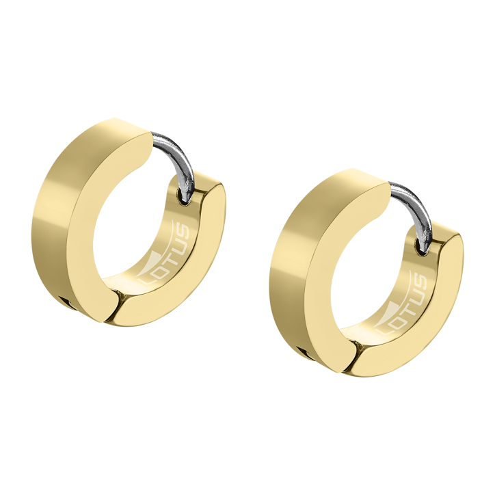 Pendientes de Aro Dorados para Hombre Acero Lotus Style - LS2160-4/4