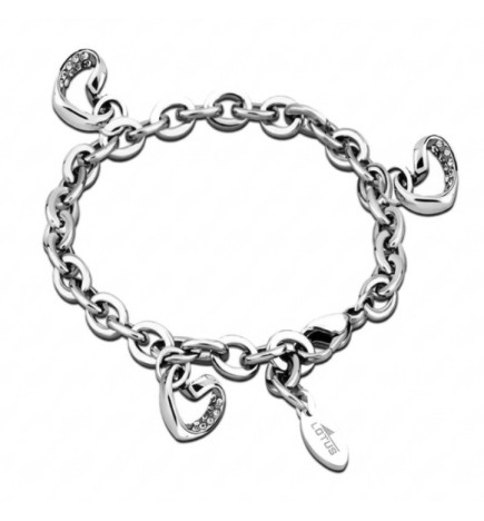 Pulsera Lotus Style con Corazones para Mujer - LS1707/2/1