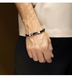 Pulsera Básica para Hombre Lotus Style con cuero trenzado - LS2546/2/1