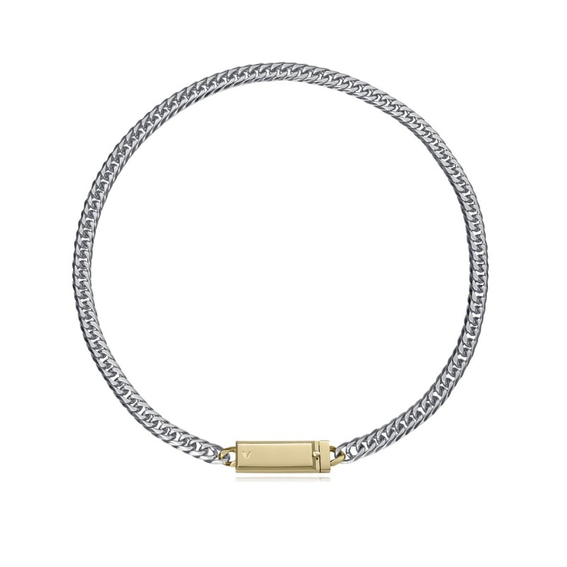 Collar de Acero tipo Cadena para Hombre con Chapa - 15213C01000