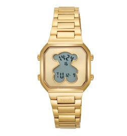 Reloj digital con brazalete de acero dorado D-BEAR MINI - 3000148200