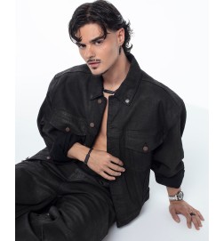 Pendiente Negro para Hombre Colección Abraham Mateo - 15213E01010