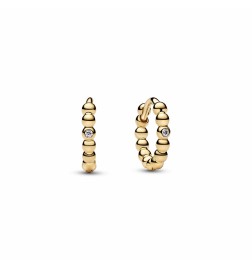 Pendientes de Aro de Cuentas Chapados Oro Pandora - 264823C01