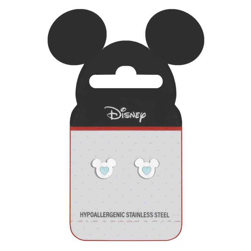 Pendientes Disney Mickey Corazón Azúl