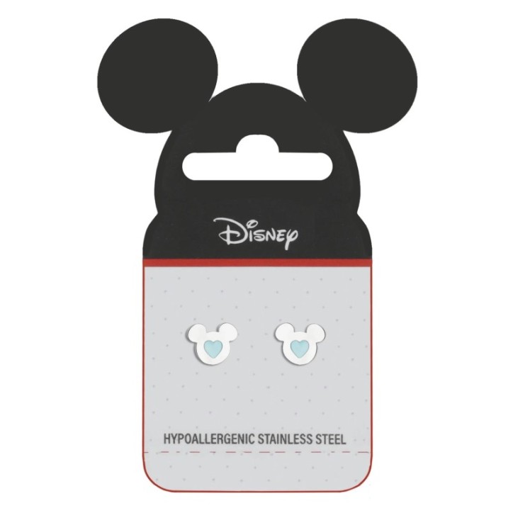 Pendientes Disney Mickey Corazón Azúl
