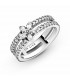 Anillo Doble Copo de Nieve Brillante - 199236C01
