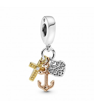 Charm colgante Cruz, Corazón y Ancla - 799354C01