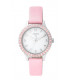 Reloj Tous Straight Kids de acero y bisel de osos con correa de piel rosa - 000351425