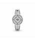 Anillo en Plata de Ley Doble Halo Brillante Pandora - 199408C01