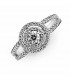 Anillo en Plata de Ley Doble Halo Brillante Pandora - 199408C01
