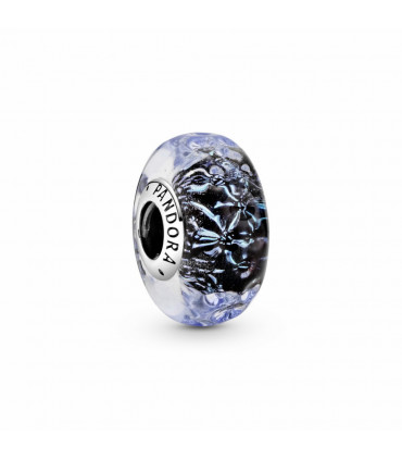 Charm en plata de ley Cristal de Murano Azul Oscuro - 798938C00