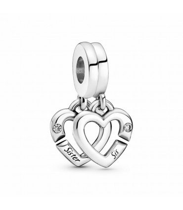 Charm Colgante en plata de ley Hermanas Unidas Corazones Divididos - 799538C01
