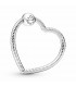 Colgante para charms en plata de ley Pandora Moments Corazón Corazón - 399505C00