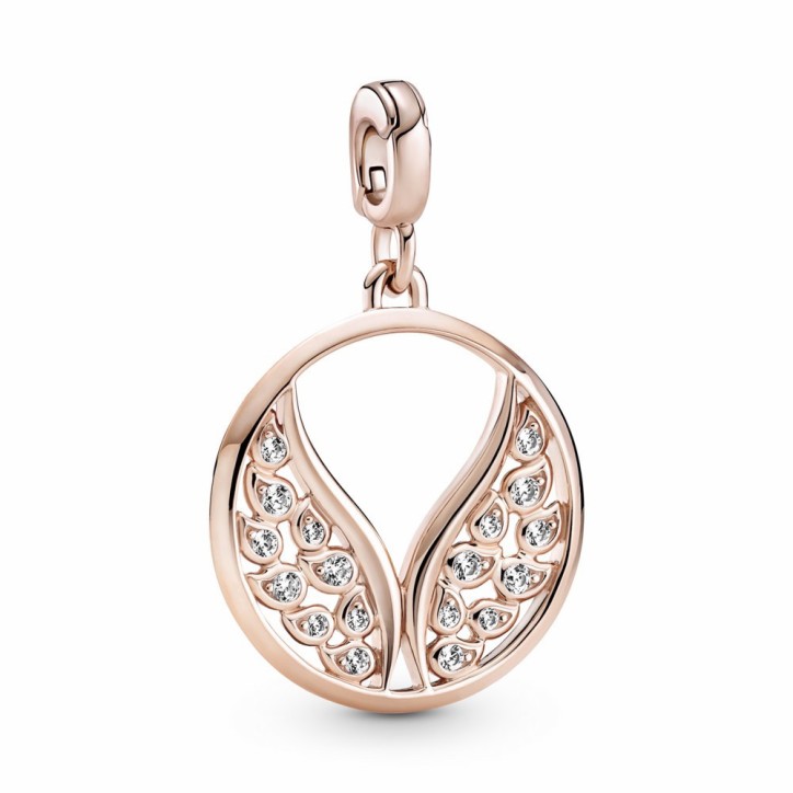 Medallón con recubrimiento en oro rosa de 14k Alas Ardientes Pandora ME - 789672C01