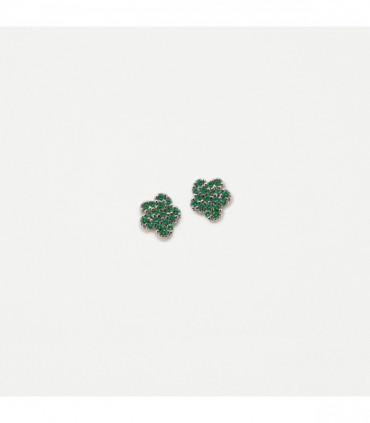 Pendientes Flor Verde - 018STA