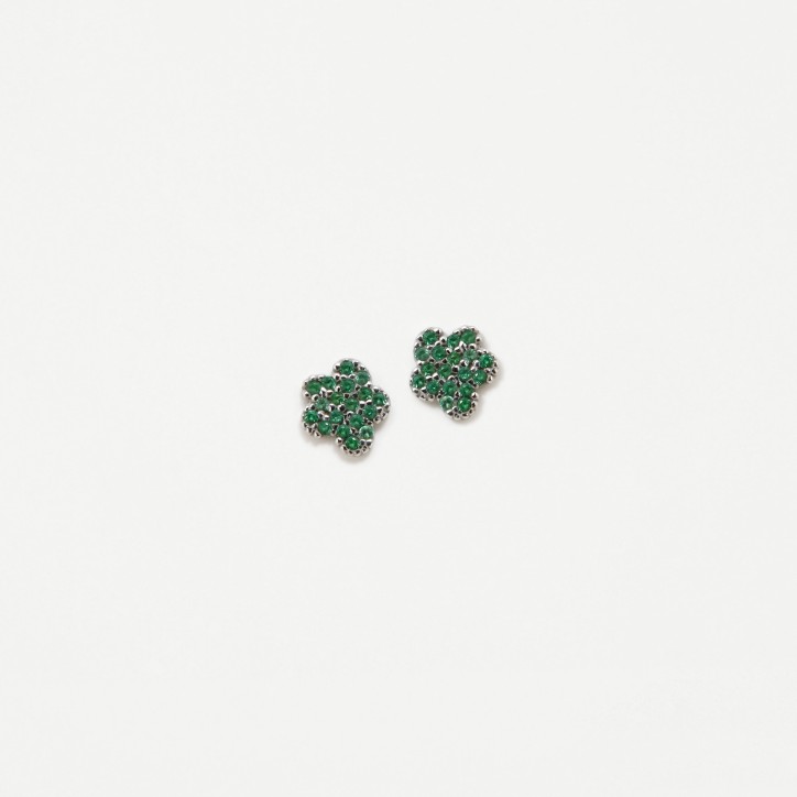 Pendientes Flor Verde - 018STA