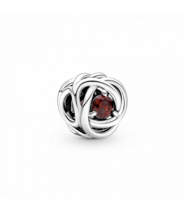 Charm Pandora en plata de ley Círculo Eternity Rojo - 790065C06