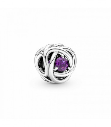 Charm Pandora en plata de ley Círculo Eternity Morado FEBEREO - 790065C02