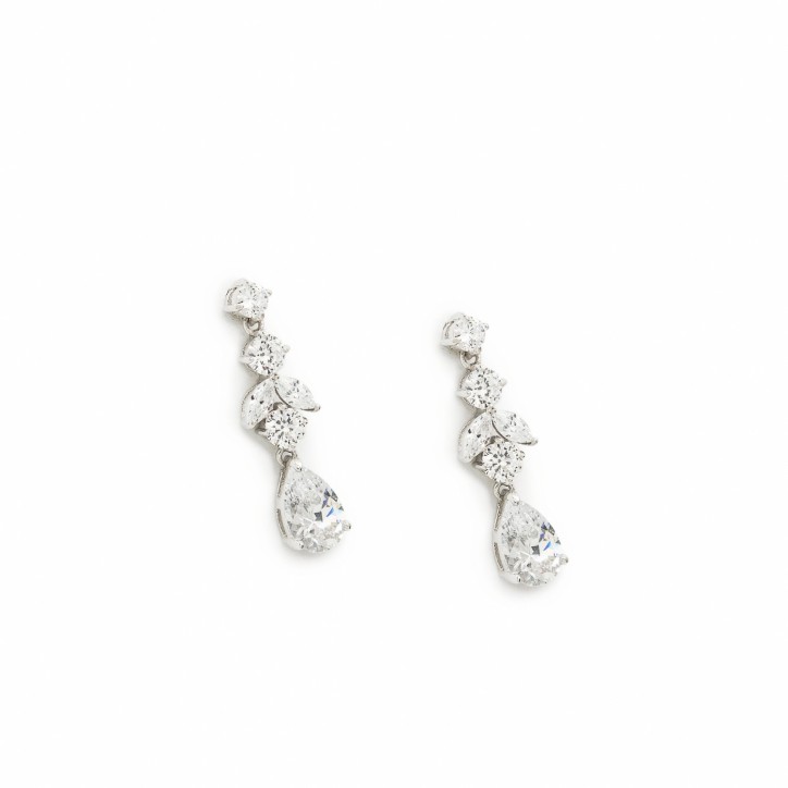 Pendientes de Novia Pequeños Plata de Fiesta - 17092-A