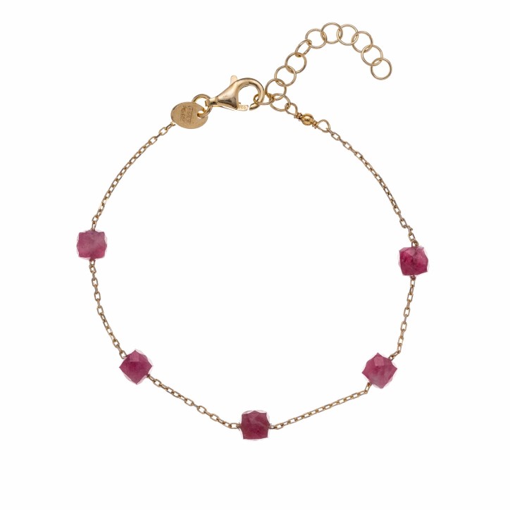 Pulsera Turmalina Rosa Alisia Madison - AL2534-ORO-TURMALINA