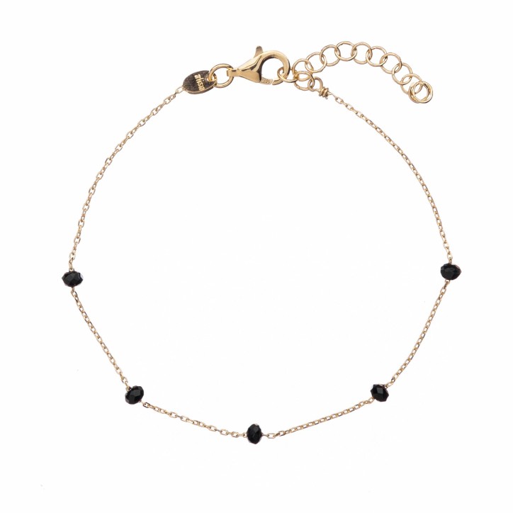 Pulsera con piedras negras Alisia - AL879-ORO-NEGRO