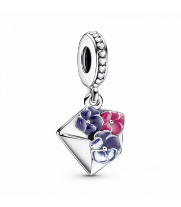 Charm Colgante Sobre con Flores Pensamiento - 790787C01