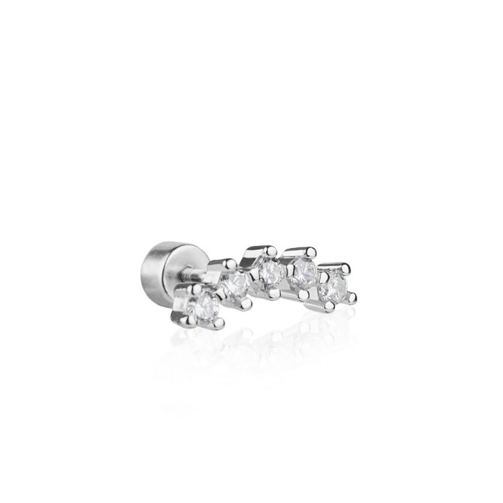 PIERCING CON CIRCONITAS CON BROCHE DE ROSCA - 45.PE5.01