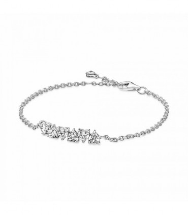 Pulsera Pandora de Cadena Corazones Sin Fin Brillantes - 591162C01