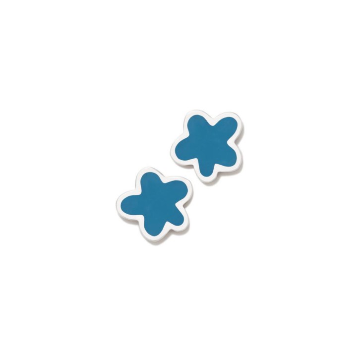 PENDIENTES FLOR OCEAN BLUE NEW SUPERAGATHA - 089SUP