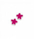 PENDIENTES FLOR FUCSIA NEW SUPERAGATHA - 081SUP