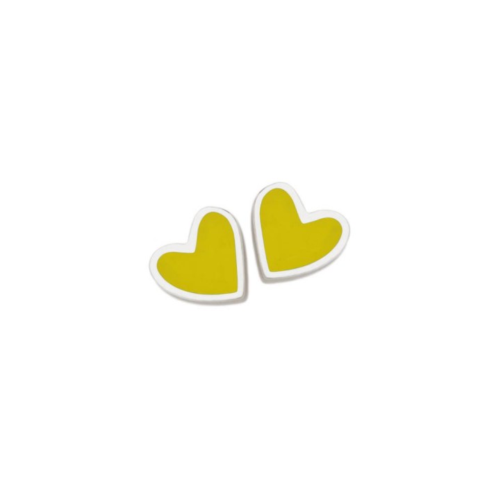 PENDIENTES CORAZÓN LEMON YELOW NEW SUPERAGATHA - 094SUP
