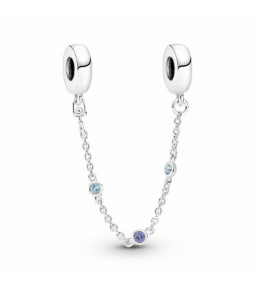 Cadena de Seguridad Tres Gemas Azules Pandora - 791688C01-05