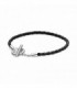 Pulsera Pandora Moments de Cuero Trenzado con Cierre en forma de T - 591675C01 Pulsera Pandora Moments de Cuero Trenzado con Cierre en forma de T - 591675C01