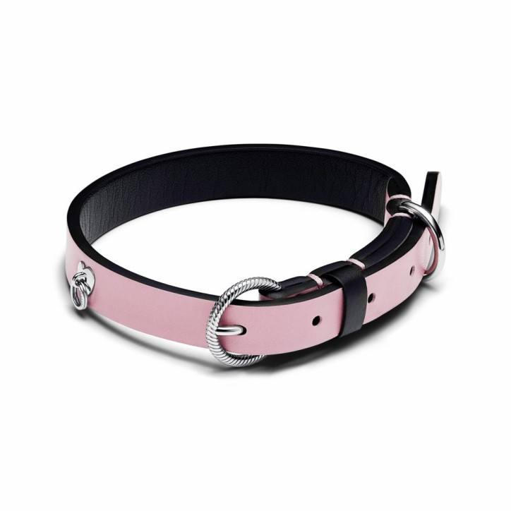Collar para mascotas de tejido vegetal rosa sin cuero Pandora - 312262C02