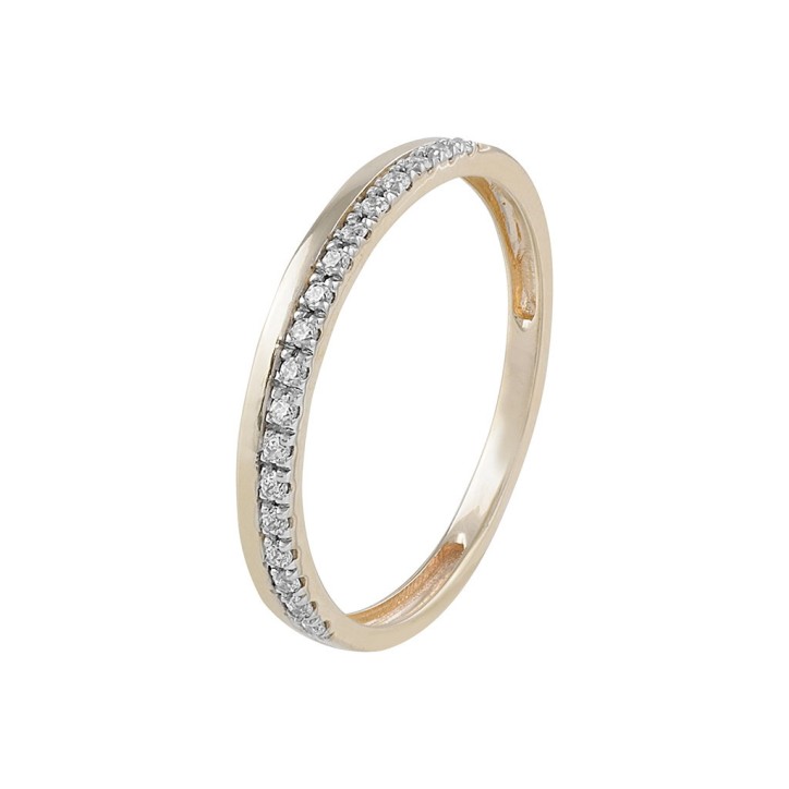 Anillo Oro 18 Kts Bicolor con 18 Diamantes - GRN-401-016