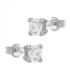 Pendientes Oro Blanco con Diamante - GEA-101-142-UU