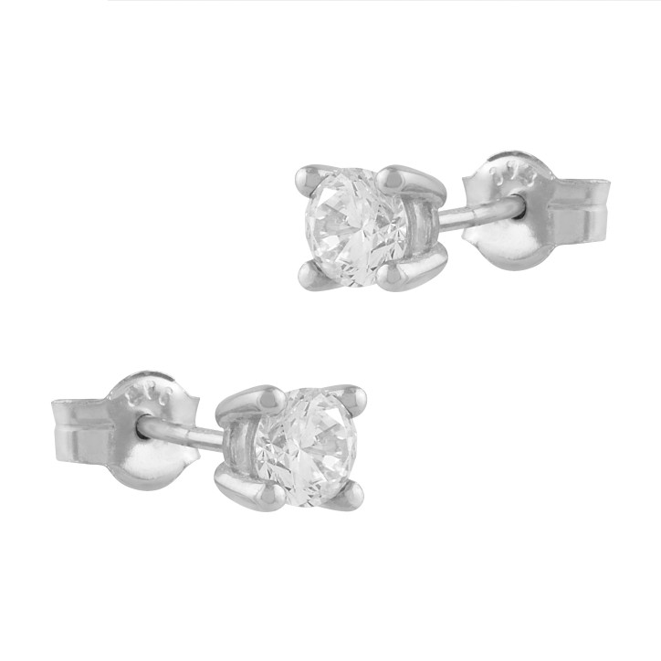 Pendientes Oro Blanco con Diamantes - GEA-101-139-UU