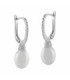 Pendientes Oro Blanco con 36 Diamantes y Perlas - GEA-101-105-UU