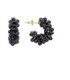 Pendientes Salblai De Cristal Negro acabados en oro amarillo de 18 quilates. - EXA495YC0100