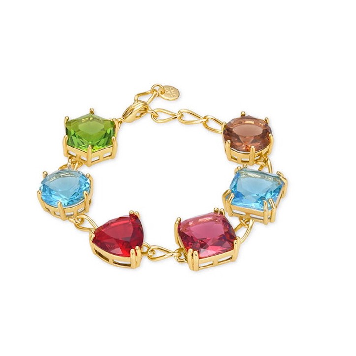 Pulsera Arlos De Cuarzo Hidrotermal Multicolor Luxenter acabado en oro amarillo de 18 quilates. - BXA271Y92000