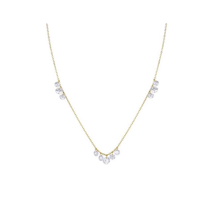 COLLAR DE PLATA DE LEY 925 Y HERMATITE DORADO ACABADO EN ORO AMARILLO DE 18 QUILATES LUXENTER. - NH420Y0000