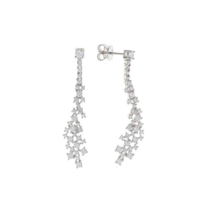 Pendientes Largos de Plata con Circontas - 112A0273