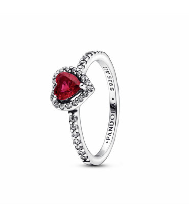 Anillo Corazón Nivelado Rojo Brillante Pandora - 198721C02