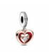 Charm Colgante Corazón Radiante en Dos Tonos Pandora - 782450C01