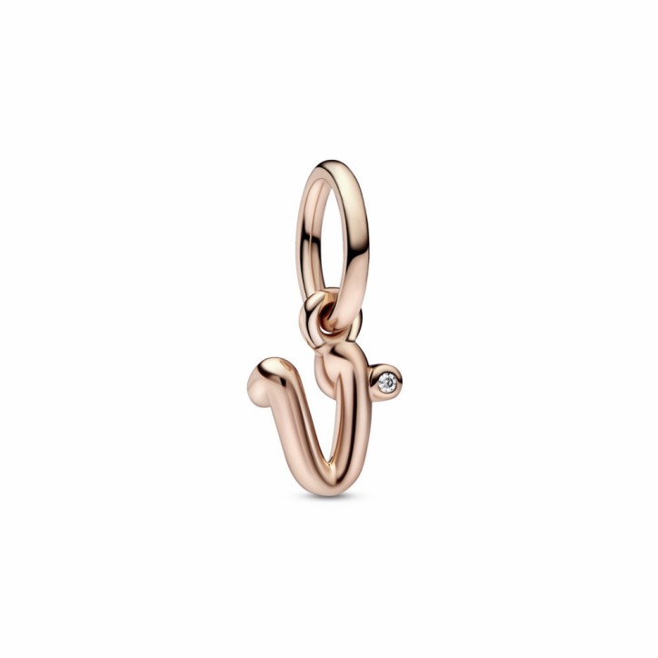 Charm Colgante Letra Minúscula v del Alfabeto - 782480C01