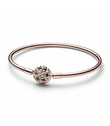 Pulsera Pandora Moments Rosé Copo de Nieve Brillante - 582338C01
