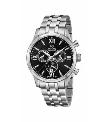 Reloj Jaguar para Hombre de Acero con Esfera Negra y Cristal de Zafiro - J963/4
