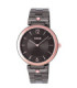 Reloj analógico con brazalete de acero IP gris y acero IPRG rosado S-Band - 200351073