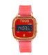 Reloj digital de policarbonato con correa de silicona rojo D-Logo Fresh - 200351064