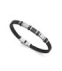 Pulsera Heat de silicona negra y placa de acero con Ip Negro y silicona Viceroy - 14009P01010